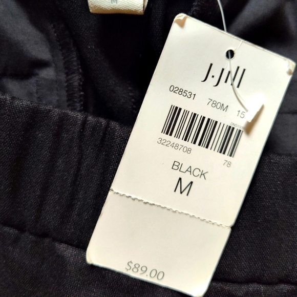 J. Jill Women's Black Linen Blend Straight Leg Pants | Size Medium - Picture 7 of 9